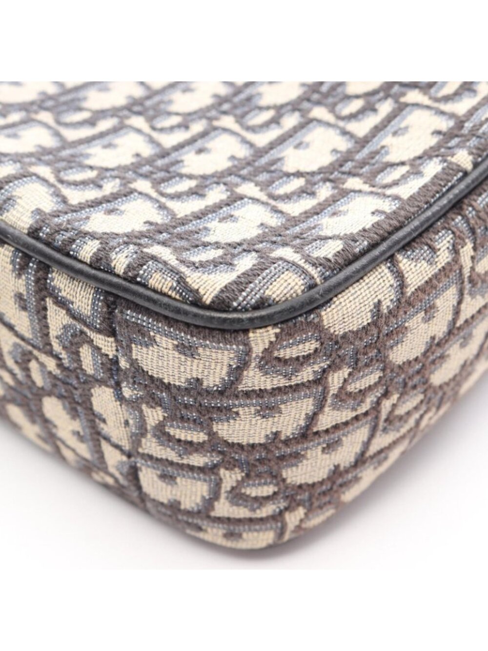 ★SOLD★ Dior Shoulder Bag Safari Oblique Beige Navy Canvas Leather - Picture 7 of 11